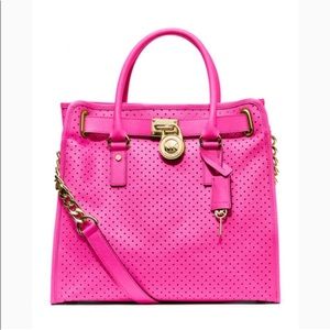 MICHAEL Michael Kors Large Hamilton Perforated Saffiano Tote